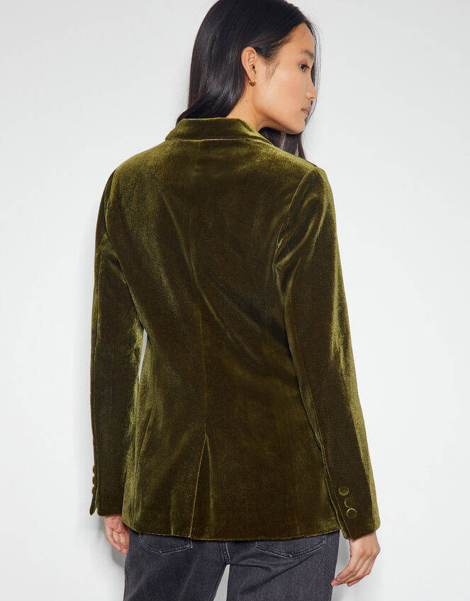 Vicky Velvet Jacket , Green (OLIVE), large