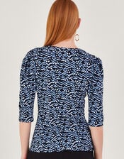 Gio Print Blouse, Black (BLACK), large