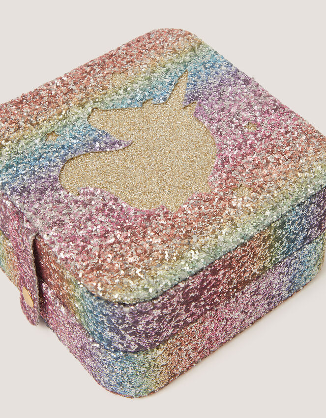 Unicorn Glitter Jewellery Box, , large