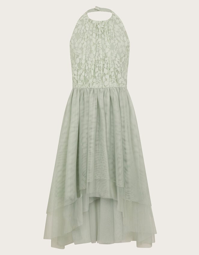 Hayley Halter Lace Prom Dress, Green (SAGE), large