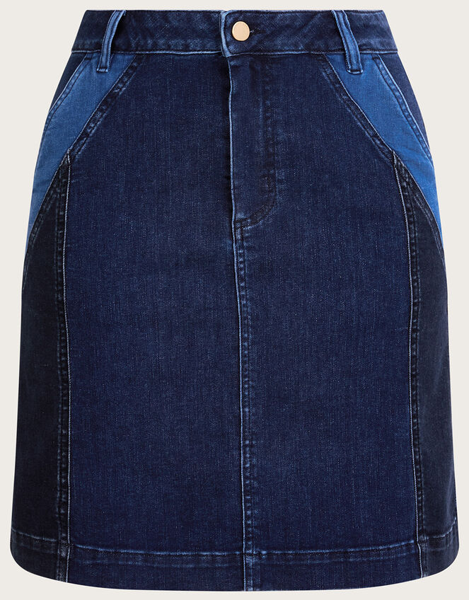 Patched Denim Skirt Blue Skirts Monsoon UK.