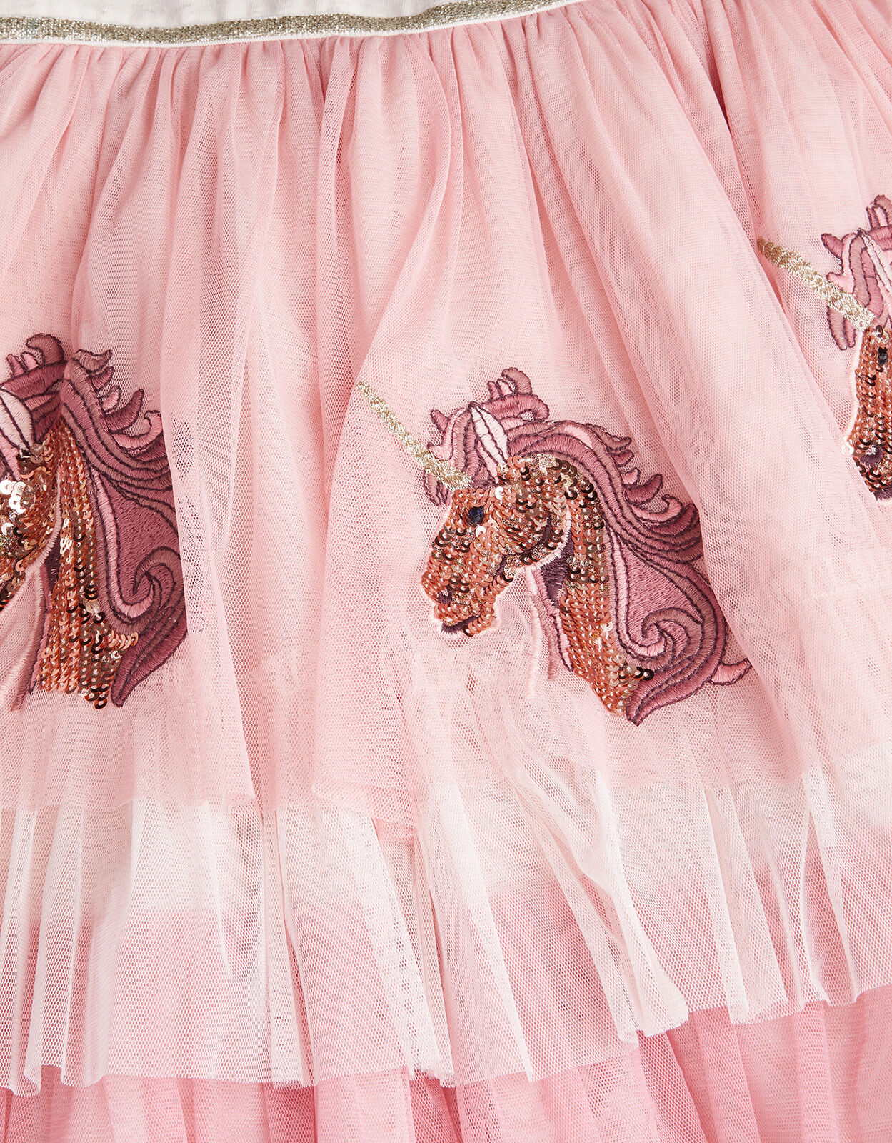 Colour Block Unicorn Disco Dress Nude