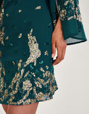Avery Embellished Tunic Dress, Green (GREEN), large