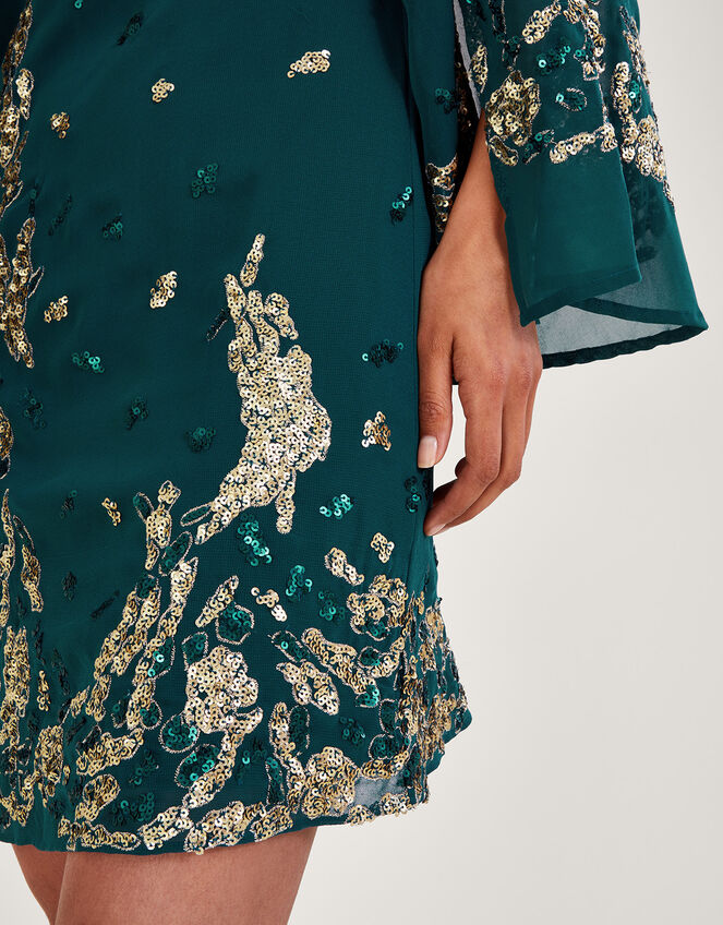 Avery Embellished Tunic Dress, Green (GREEN), large