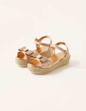 Espadrille Sandals, Gold (ROSE GOLD), large
