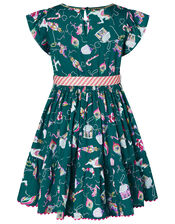 XMAS Bauble Print Dress, Green (GREEN), large