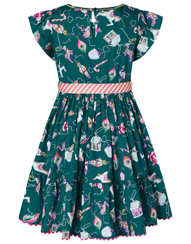 XMAS Bauble Print Dress, Green (GREEN), large