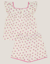 Floral Jersey Short Pyjamas Set, Pink (PINK), large