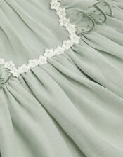 Baby Summer Scallop Dress, Green (SAGE), large