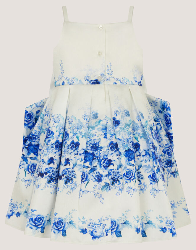 Baby Rose Print Bow Party Dress, Multi (MULTI), large