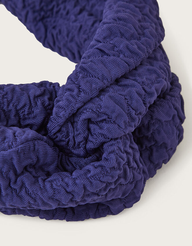 Kyla Crinkle Headband, Blue (NAVY), large