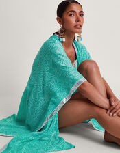 Embellished Bandhani Cover-Up, Blue (TURQUOISE), large