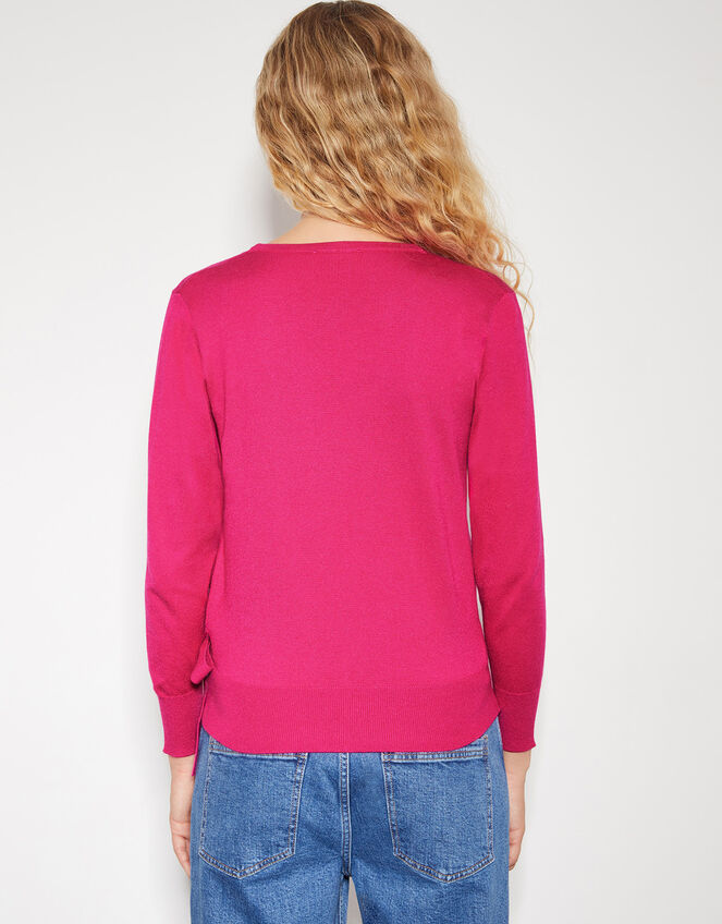 Riley Wrap Jumper, Pink (BRIGHT PINK), large