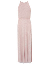Britta Beaded Heart Maxi Dress, Pink (PINK), large