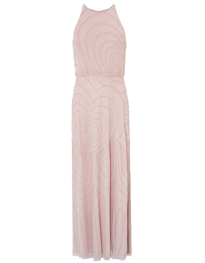 Britta Beaded Heart Maxi Dress, Pink (PINK), large
