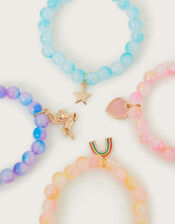 4-Pack Rosie Beaded Charm Bracelets, , large