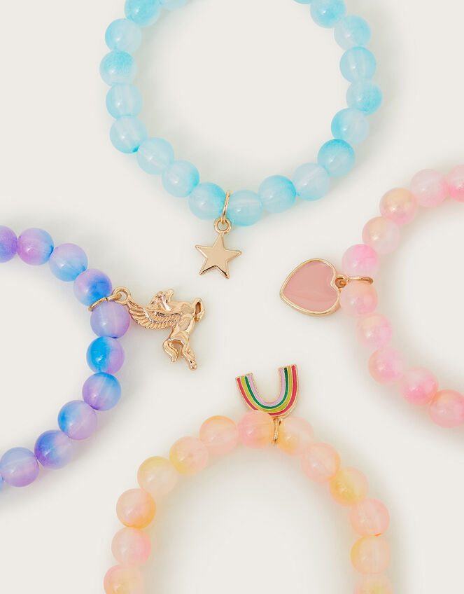 4-Pack Rosie Beaded Charm Bracelets, , large