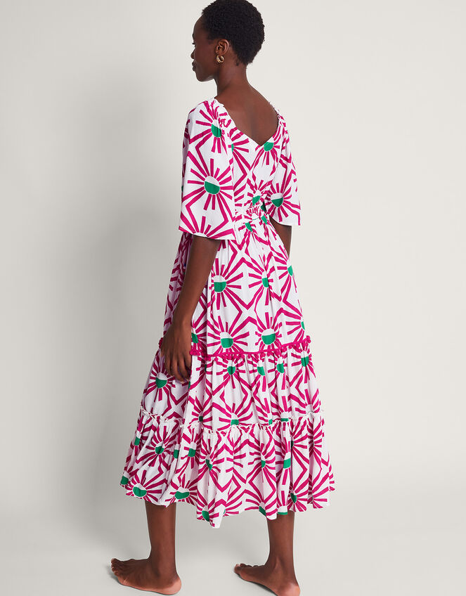Zamora Geometric Sun Dress, Pink (PINK), large