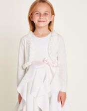3D Petal Cardigan, Ivory (IVORY), large