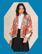 One Hundred Stars Fiesta Print Kimono Jacket, , large