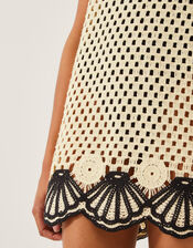 Nicole Knitted Tunic Beach Dress, Ivory (IVORY), large