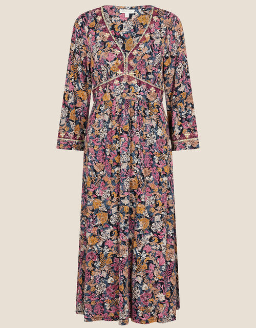 Rayna Patch Print Midi Dress, Multi (MULTI), large