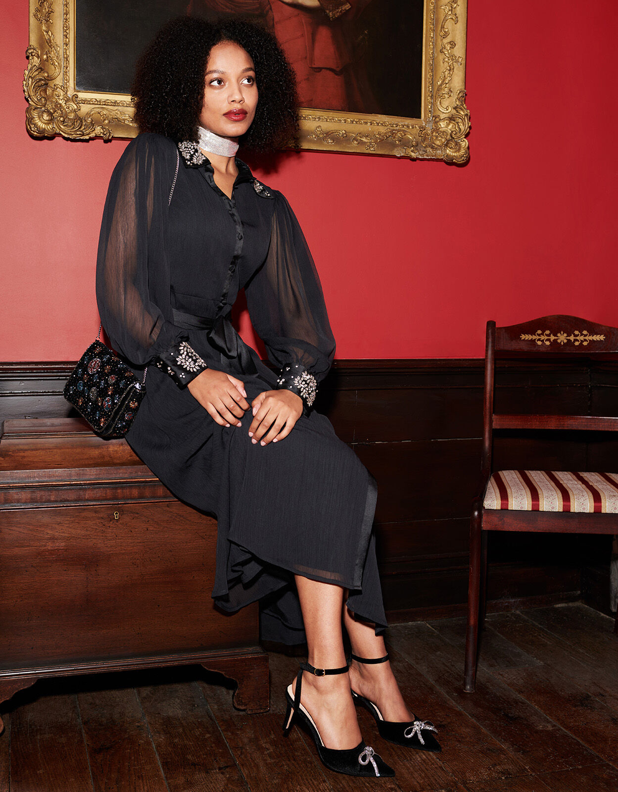 Evening top shirt dress