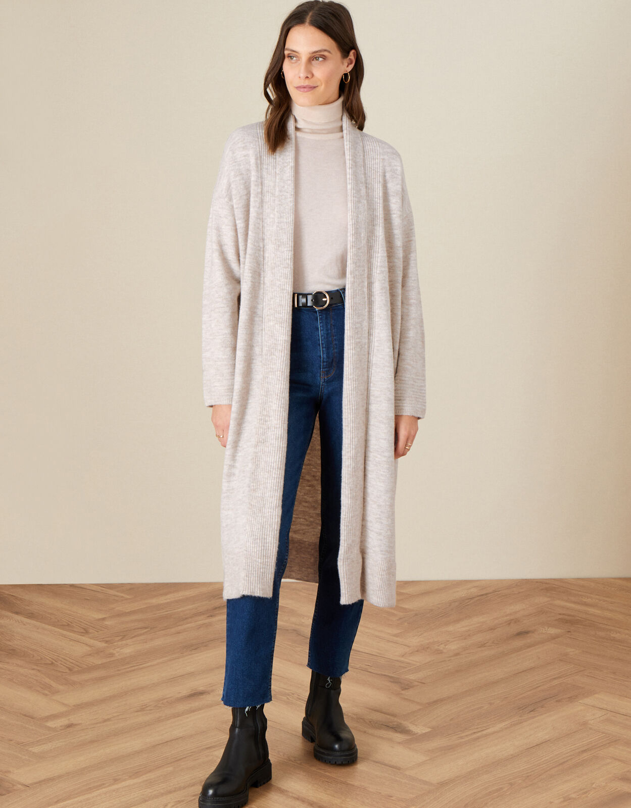 maxi wool cardigan