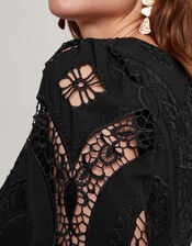 Harlow Lace Maxi Dress, Black (BLACK), large