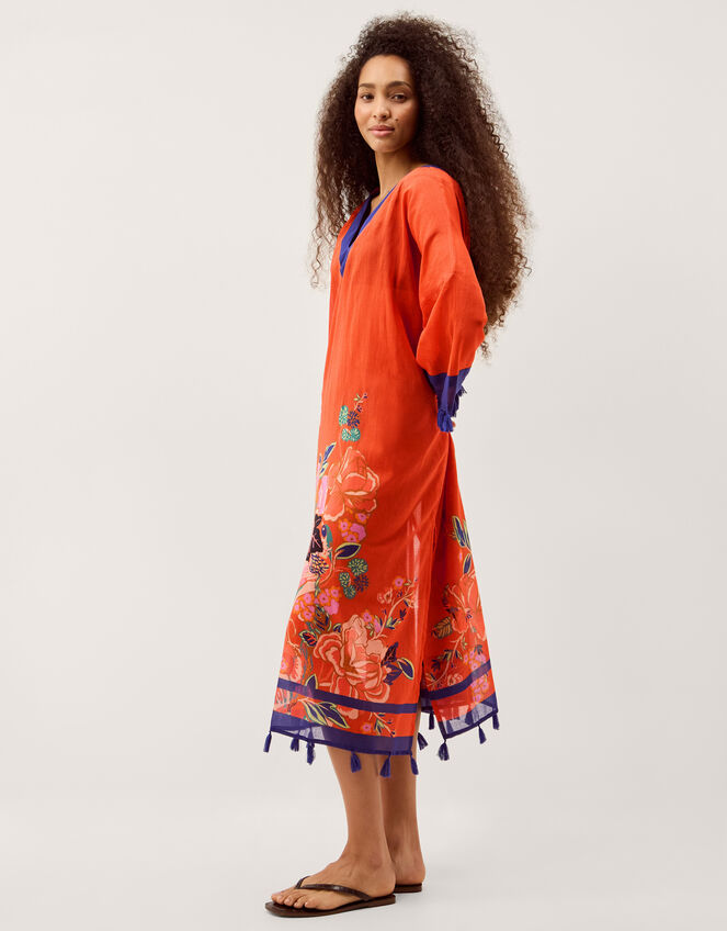 Carmen Floral Print Midi Kaftan, , large