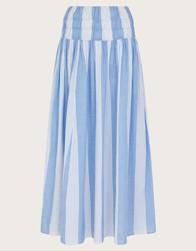 Celia Stripe Skirt, Blue (BLUE), large
