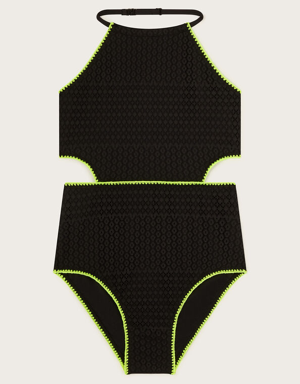 Crochet Swimsuit , Black (BLACK), large