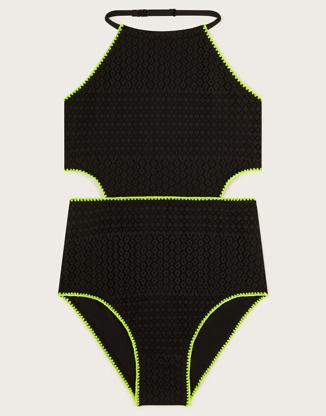 Crochet Swimsuit , Black (BLACK), large