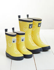 Grass and Air Junior Colour-Revealing Wellies, Yellow (YELLOW), large