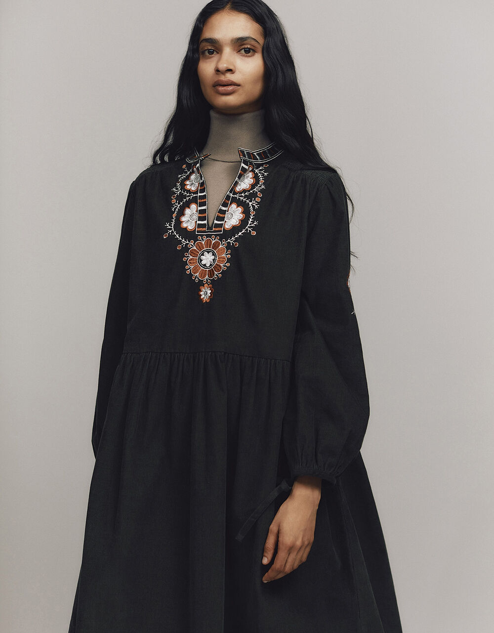 Audrey Embellished Cord Dress