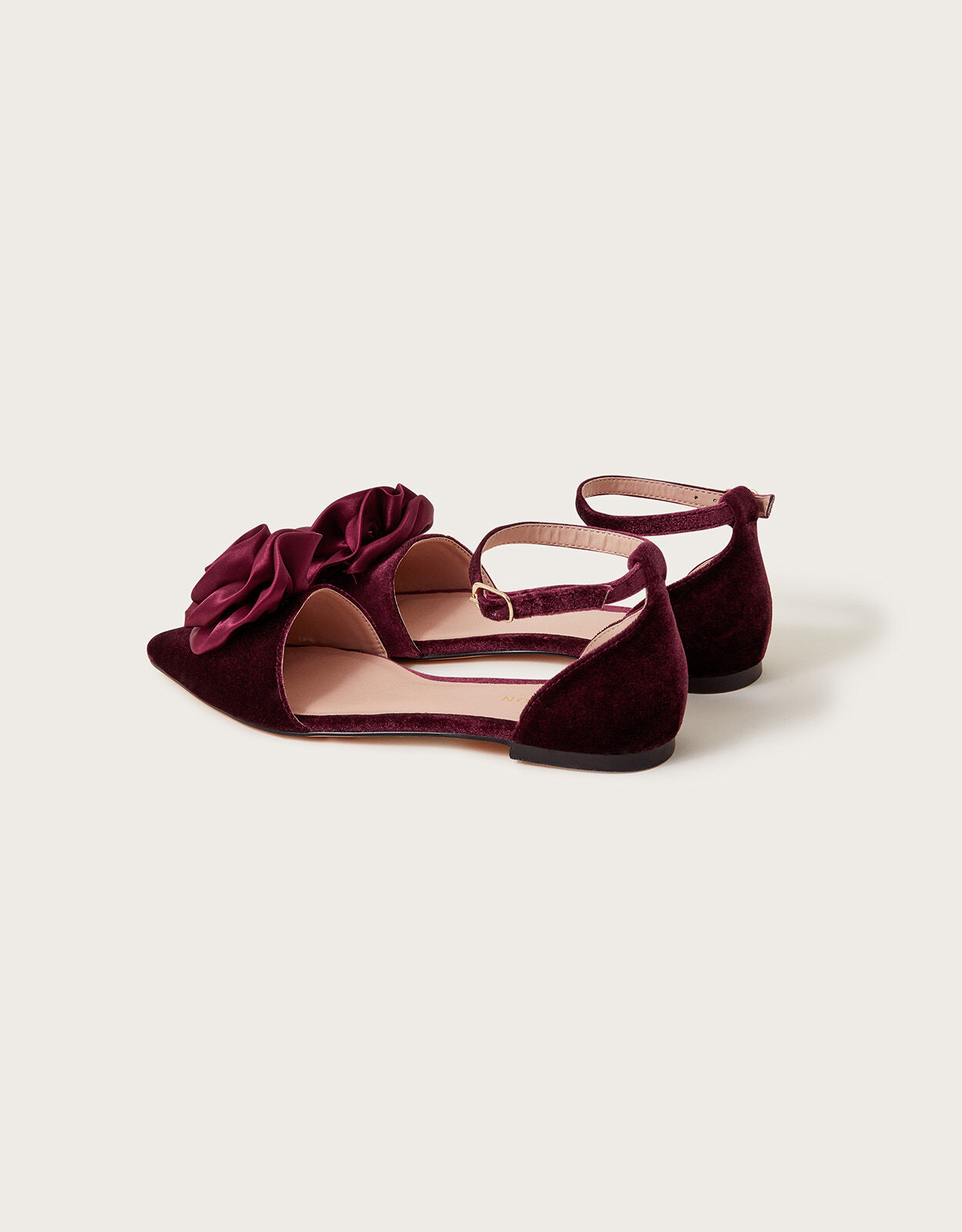 Burgundy flat shoes store