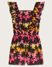 Ombre Palm Print Playsuit, Multi (MULTI), large