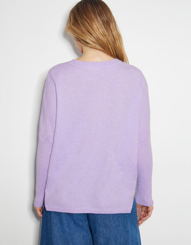 Vicki V-Neck Jumper, Purple (LILAC), large