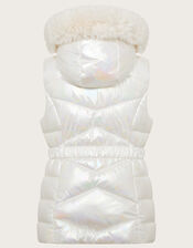 Metallic Marble Gilet , Ivory (IVORY), large