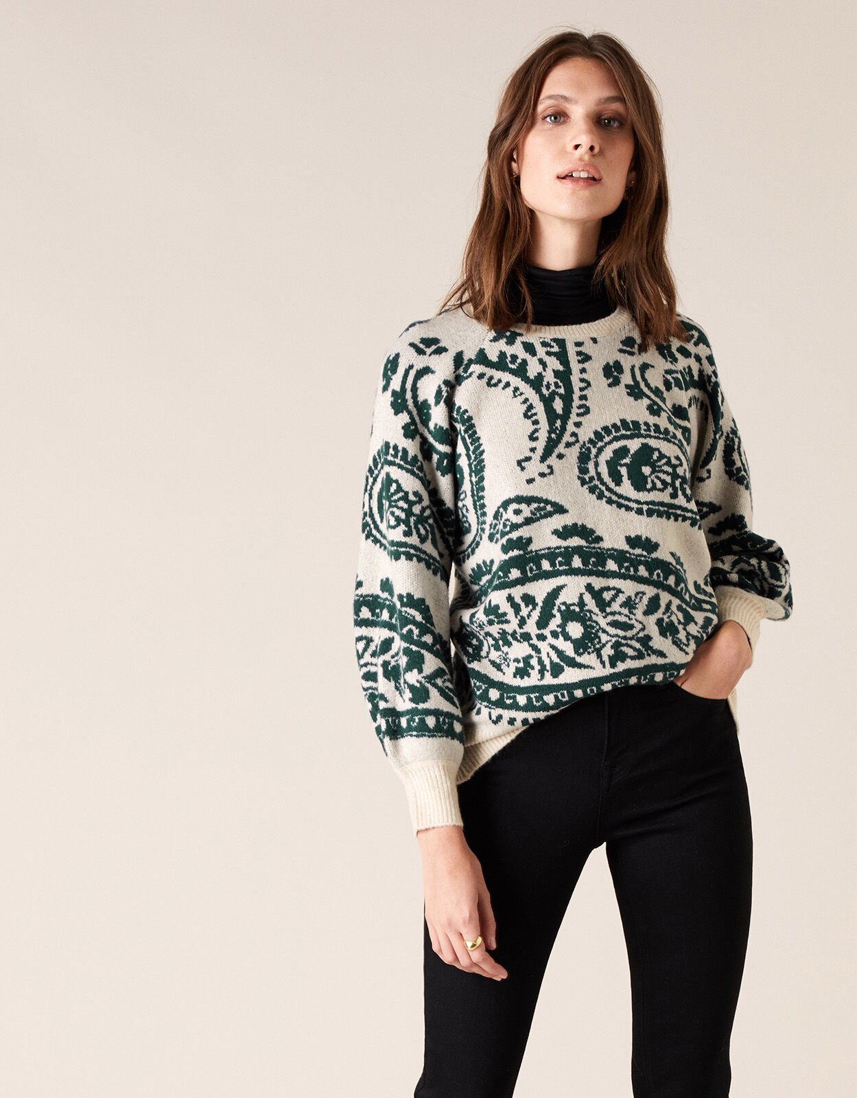 Jacquard shop jumper womens