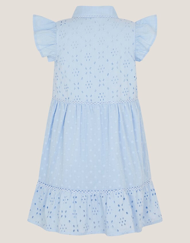 Broderie Shirt Dress, Blue (BLUE), large