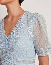 Siena Embroidered Dress, Blue (BLUE), large