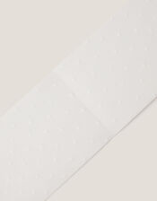 Semi-Sheer Spotty Tights, White (WHITE), large