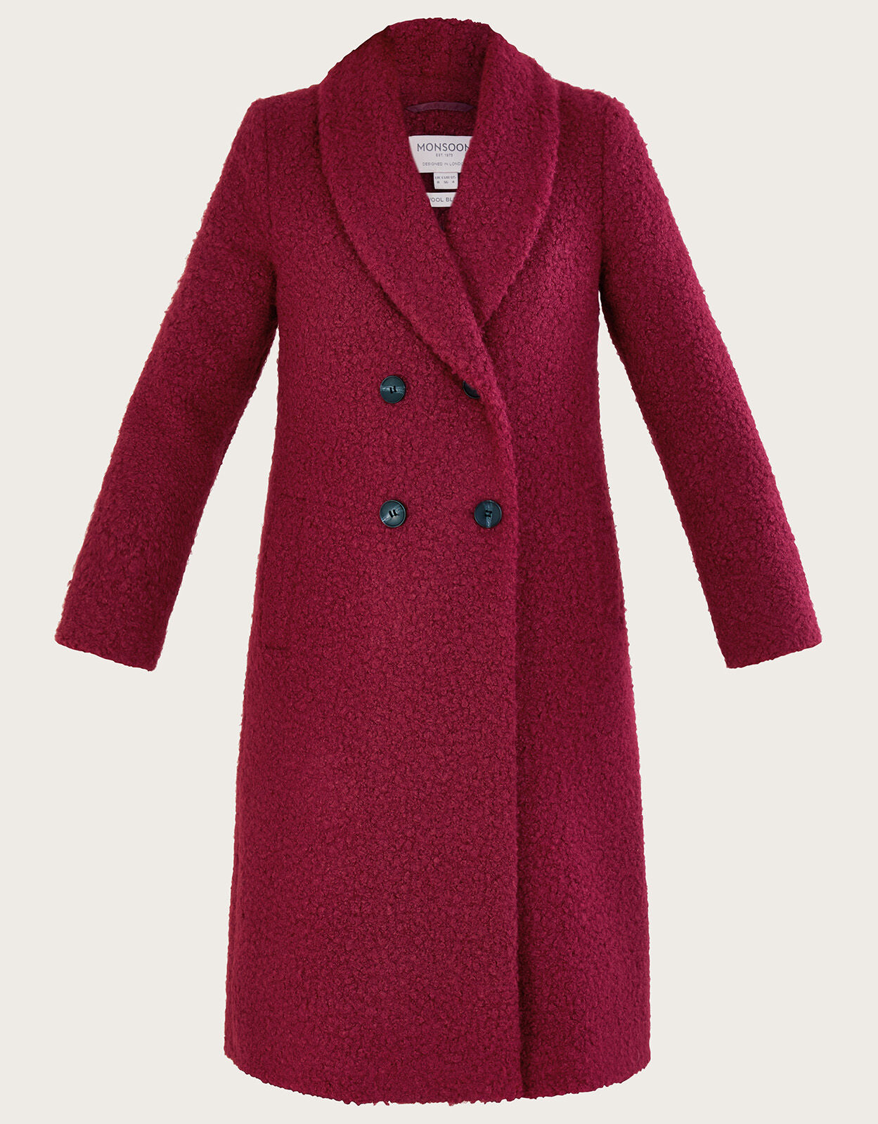 Overcoat red sale