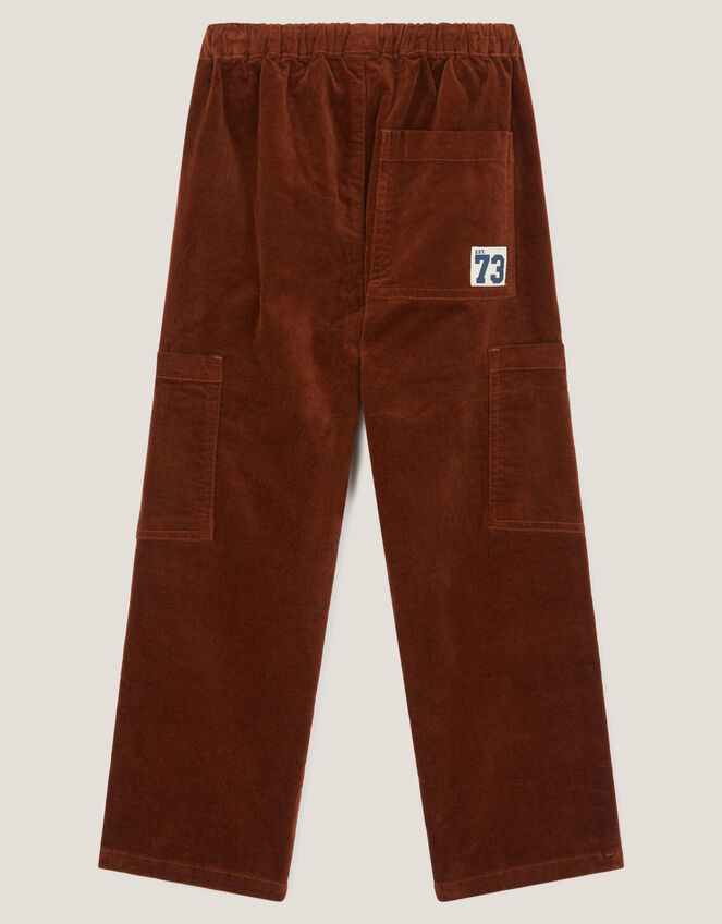 Uncut Cord Cargo Trousers, Brown (BROWN), large