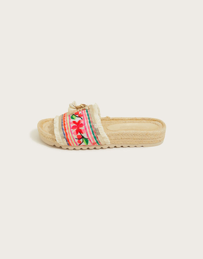Emonk Ibiza Women's Boho Slides, Pink (PINK), large
