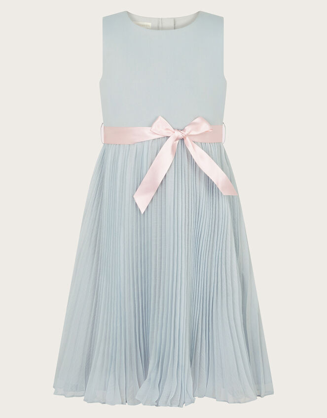 Sally Scuba Pleated Dress, Grey (GREY), large