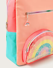 Colourblock Rainbow Backpack, , large