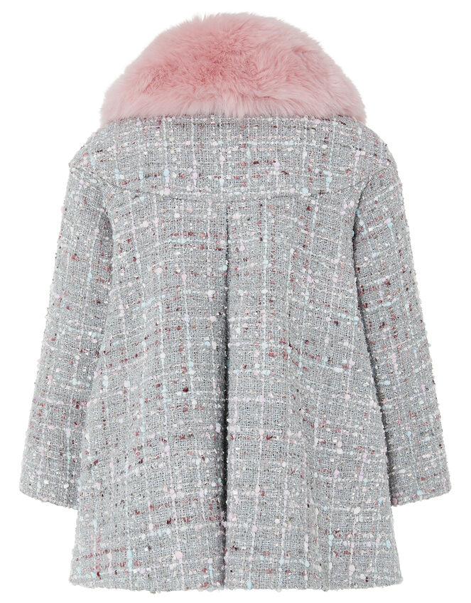 Baby Sparkle Tweed Coat, Grey (GREY), large