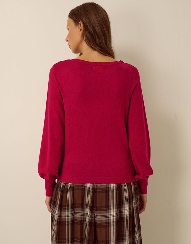 Beryl Button Jumper, Red (RED), large